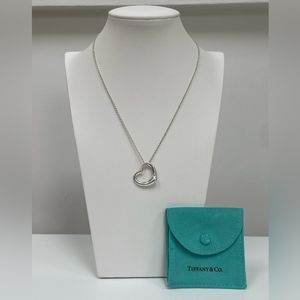 Tiffany & Co. Elsa Peretti Open Heart Pendant 16”